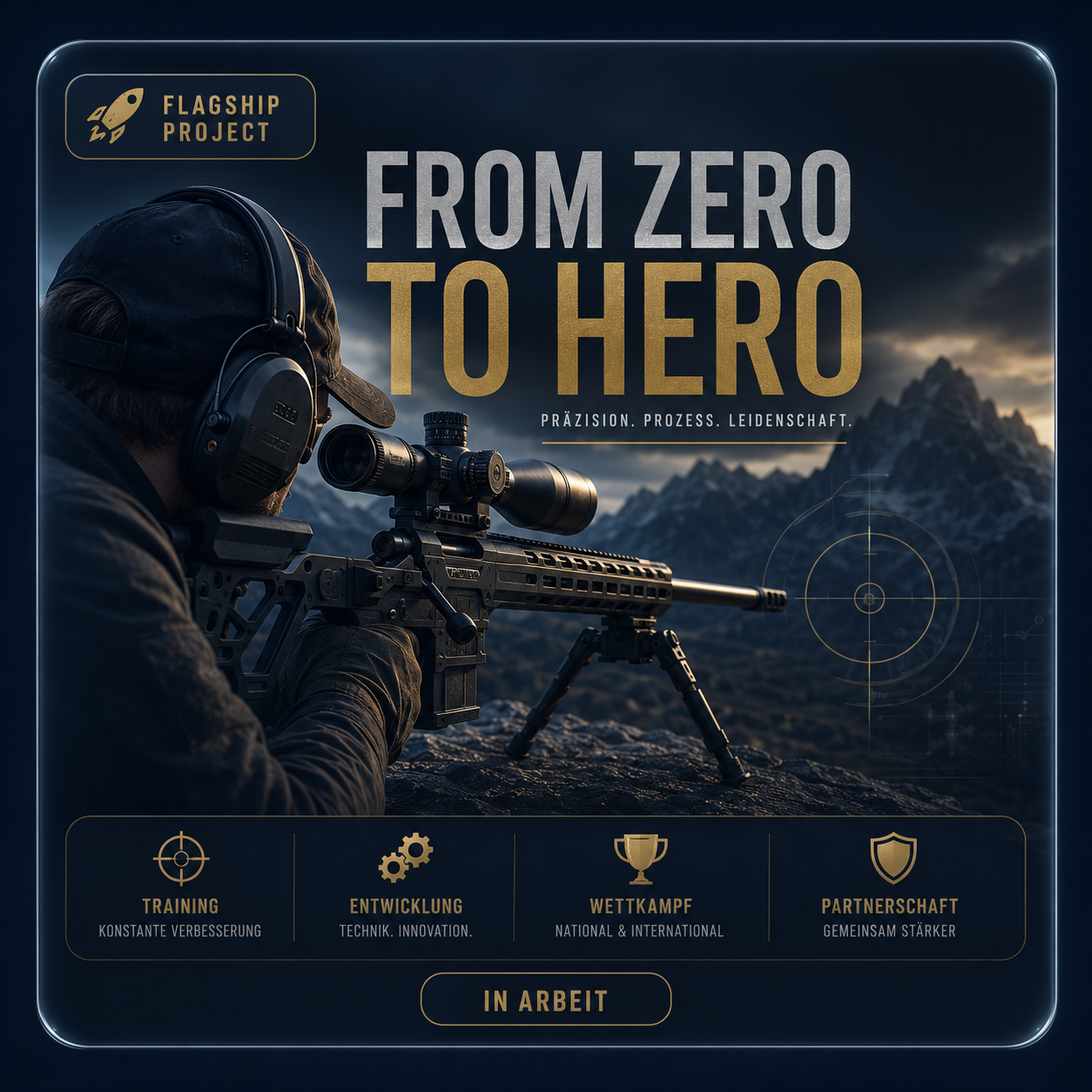 Key Visual des Projekts From Zero to Hero mit Präzisionsgewehrschützen